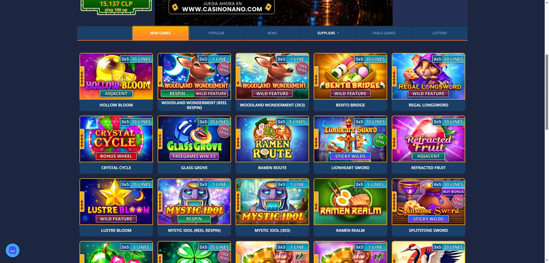 Modo FUN o demo en Nano Casino &ndash; juega gratis sin registrarte