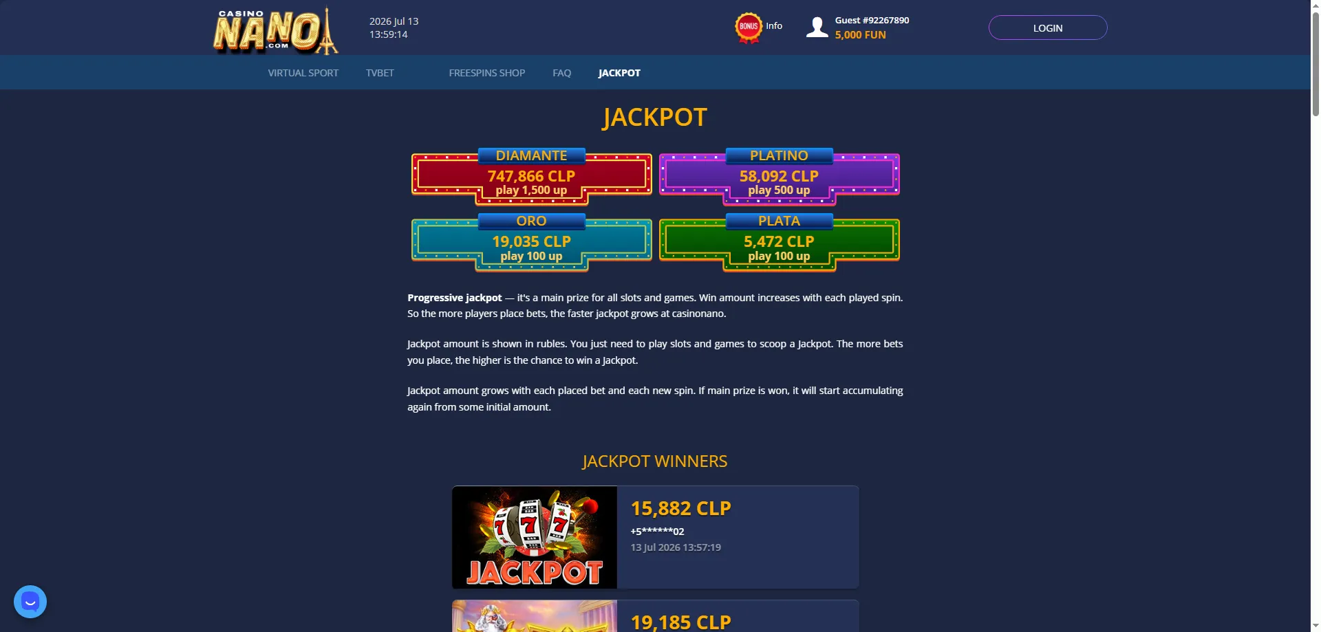 Torneos y programa VIP en Nano Casino Chile 2026