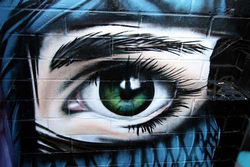 Ojo Graffiti - Ojos Verdes