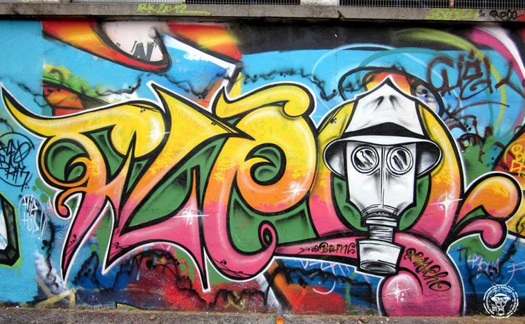 Graffiti de hip hop - Mascarilla