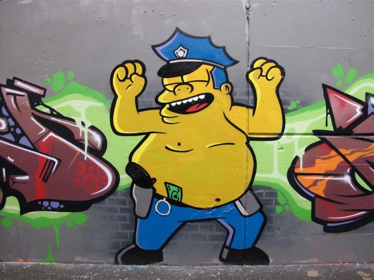 El garabato de Los Simpson - Policía gordo