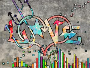 Graffiti de amor - Papel pintado